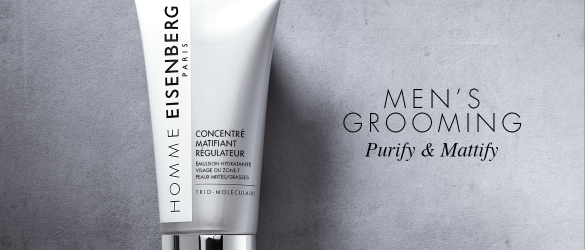 zoom on a mattifying cream for men
